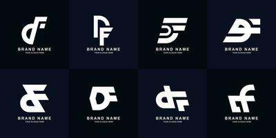 verzameling brief df of fd monogram logo ontwerp vector