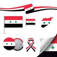 syrische vlag met elementen vector