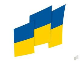 Oekraïne vlag in een abstract gescheurd ontwerp. modern ontwerp van de Oekraïne vlag. vector
