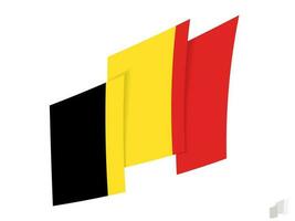 belgie vlag in een abstract gescheurd ontwerp. modern ontwerp van de belgie vlag. vector