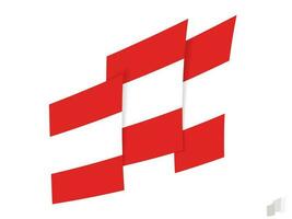 Oostenrijk vlag in een abstract gescheurd ontwerp. modern ontwerp van de Oostenrijk vlag. vector