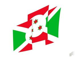 Burundi vlag in een abstract gescheurd ontwerp. modern ontwerp van de Burundi vlag. vector