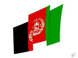 afghanistan vlag in een abstract gescheurd ontwerp. modern ontwerp van de afghanistan vlag. vector