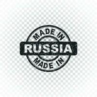 gemaakt in Rusland stempel. vector illustratie Aan geïsoleerd achtergrond