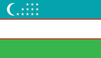 Oezbekistan vlag icoon in vlak stijl. nationaal teken vector illustratie. politiek bedrijf concept.