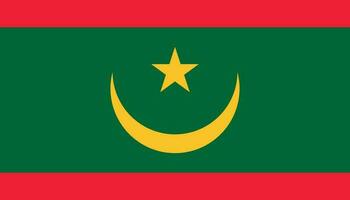 mauritania vlag icoon in vlak stijl. nationaal teken vector illustratie. politiek bedrijf concept.