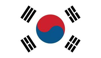 zuiden Korea vlag icoon in vlak stijl. nationaal teken vector illustratie. politiek bedrijf concept.