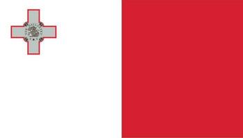 Malta vlag icoon in vlak stijl. nationaal teken vector illustratie. politiek bedrijf concept.