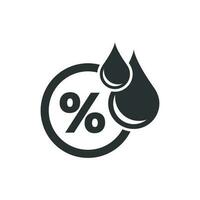 vochtigheid icoon in vlak stijl. klimaat vector illustratie Aan wit geïsoleerd achtergrond. temperatuur voorspelling bedrijf concept.