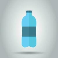 water fles icoon in vlak stijl. plastic Frisdrank fles vector illustratie Aan wit achtergrond. vloeistof water bedrijf concept.