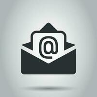 mail envelop icoon in vlak stijl. e-mail bericht vector illustratie Aan wit achtergrond. postbus e-mail bedrijf concept.