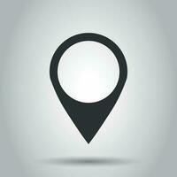 pin kaart icoon in vlak stijl. GPS navigatie vector illustratie Aan wit achtergrond. doelwit bestemming bedrijf concept.
