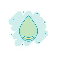 water laten vallen icoon in grappig stijl. regendruppel vector tekenfilm illustratie pictogram. druppeltje water klodder bedrijf concept plons effect.