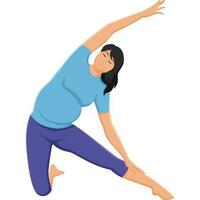 poort yoga asana houding vector