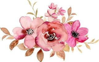 bordeaux roos bloem boeket voor achtergrond, bruiloft, kleding stof, textiel, groet, kaart, behang, banier, sticker, decoratie enz. vector