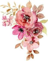 bordeaux roos bloem boeket voor achtergrond, bruiloft, kleding stof, textiel, groet, kaart, behang, banier, sticker, decoratie enz. vector