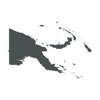 Papoea nieuw Guinea vector kaart. zwart icoon Aan wit achtergrond.