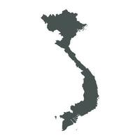 Vietnam vector kaart. zwart icoon Aan wit achtergrond.