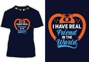 vriendschap dag t-shirt ontwerp vector