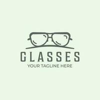 bril logo lijn kunst minimalistische ontwerp illustratie creatief oog bescherming mode vector