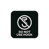 Doen niet gebruik haken verpakking Mark icoon symbool vector