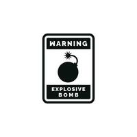 explosief bom voorzichtigheid waarschuwing symbool ontwerp vector