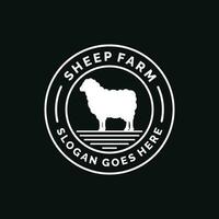 schapen boerderij logo ontwerp vector. vee logo vector