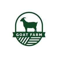 geit boerderij logo ontwerp vector illustratie. vee logo vector