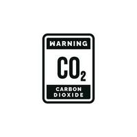 koolstof dioxide voorzichtigheid waarschuwing symbool ontwerp vector