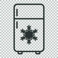 koelkast koelkast icoon in vlak stijl. diepvries houder vector illustratie Aan geïsoleerd achtergrond. koelkast bedrijf concept.