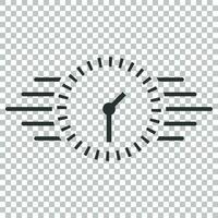 klok countdown icoon in vlak stijl. tijd chronometer vector illustratie Aan geïsoleerd achtergrond. klok bedrijf concept.