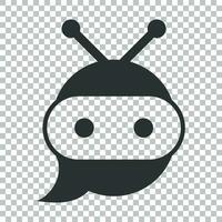 schattig robot Chatbot icoon in vlak stijl. bot operator vector illustratie Aan geïsoleerd achtergrond. slim Chatbot karakter bedrijf concept.