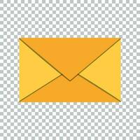 mail envelop icoon in vlak stijl. e-mail bericht vector illustratie Aan geïsoleerd achtergrond. postbus e-mail bedrijf concept.