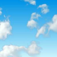 natuurlijk achtergrond met wolk Aan blauw lucht. realistisch wolk Aan blauw achtergrond. vector illustratie