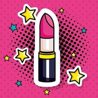 lippenstift popart stijlicoon vector