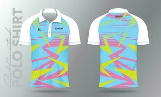 sublimatie polo overhemd mockup sjabloon ontwerp voor badminton Jersey, tennis, voetbal, Amerikaans voetbal of sport uniform vector