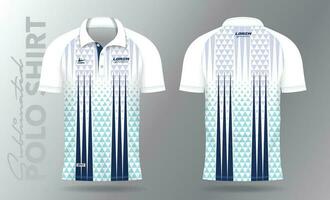 sublimatie blauw polo overhemd mockup sjabloon ontwerp voor badminton Jersey, tennis, voetbal, Amerikaans voetbal of sport uniform vector