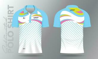 sublimatie polo overhemd mockup sjabloon ontwerp voor badminton Jersey, tennis, voetbal, Amerikaans voetbal of sport uniform vector