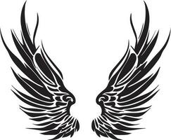 Vleugels tatoeëren ontwerp vector illustratie