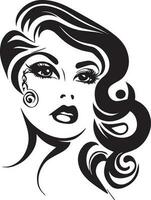 mooi Dames gezicht tatoeëren ontwerp vector illustratie