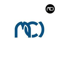 brief mci monogram logo ontwerp vector