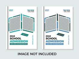 nieuw modieus school- toelating brochure Hoes sjabloon 2045 vector