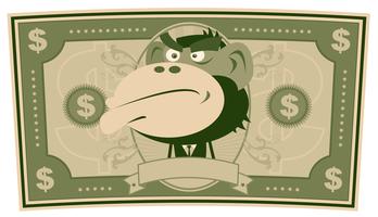 Grappig geld - Cartoon Amerikaanse dollar vector