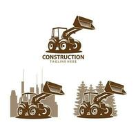 bulldozer, een logo ontwerp van bouw vector