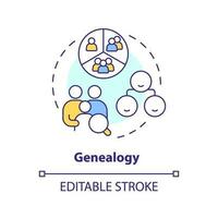 genealogisch Onderzoek motivatie blauw cirkel infographic sjabloon. gegevens visualisatie met 5 stappen. bewerkbare tijdlijn info grafiek. workflow lay-out met lijn pictogrammen vector