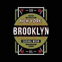 Brooklyn tekst kader grafisch ontwerp, typografie vector, illustratie, voor afdrukken t shirt, koel modern stijl vector