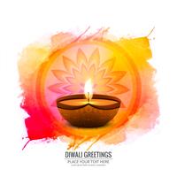 Elegante Gelukkige Diwali decoratieve kleurrijke vector als achtergrond