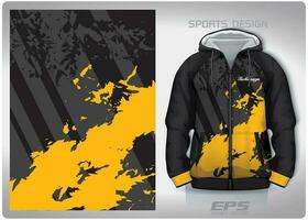 vector sport- overhemd achtergrond afbeelding.geel en zwart eilanden met schuin strepen patroon ontwerp, illustratie, textiel achtergrond voor sport- lang mouw capuchon, Jersey capuchon