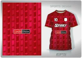 vector sport- overhemd achtergrond afbeelding.rood strepen en bloemen patroon ontwerp, illustratie, textiel achtergrond voor sport- t-shirt, Amerikaans voetbal Jersey overhemd