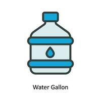 water gallon vector vullen schets icoon ontwerp illustratie. keuken en huis symbool Aan wit achtergrond eps 10 het dossier